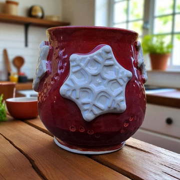 Red Snowflake Mug