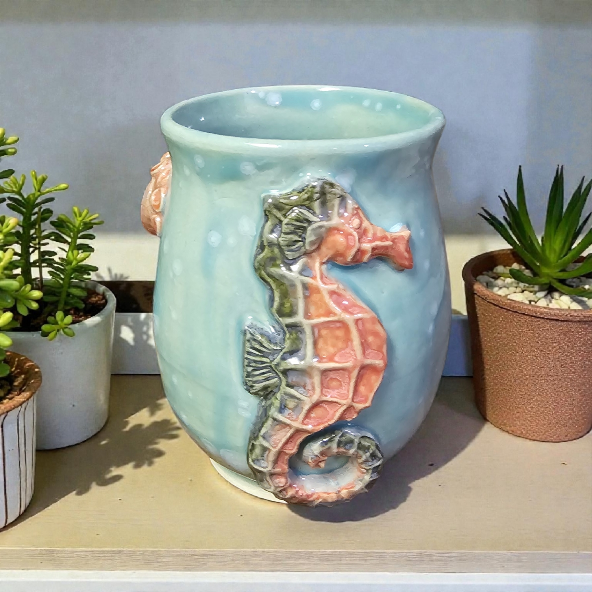 Seahorse Mug with Octopus Tentacle Handle | The Stranded Starfish