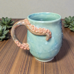 Seahorse Mug with Octopus Tentacle Handle