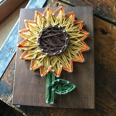 Sunflower Mini String Art Kit - DIY