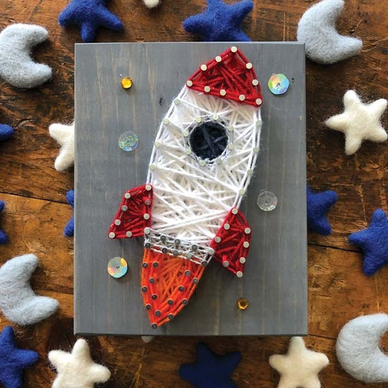 Rocket Mini String Art Kit - DIY | The Stranded Starfish