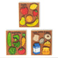Food Puzzles 3-Pack - Chunky Pieces 6 piece Puzzles