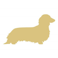 Dachshund Long Haired 12 Inch Wood Cut Out