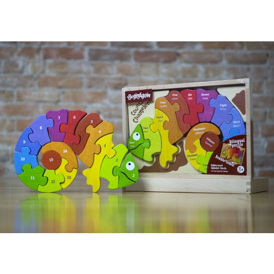 Counting Chameleon Puzzle - Bilingual
