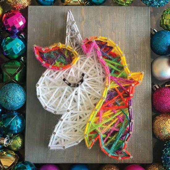 Unicorn (Rainbow) Mini String Art Kit - DIY